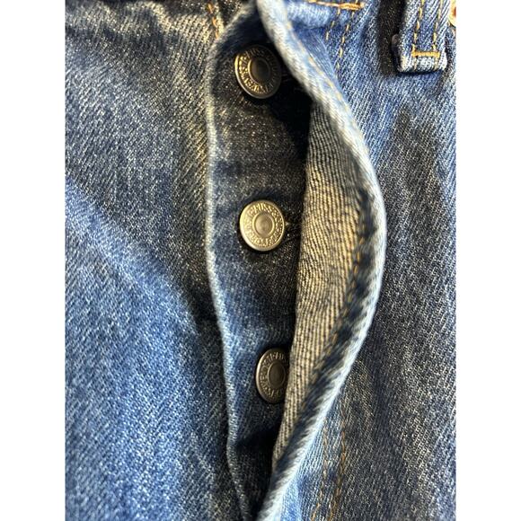 VTG Levis Button Fly 501 Jeans Mens 30x30 Blue Pants Straight Distressed Faded - Picture 6 of 13